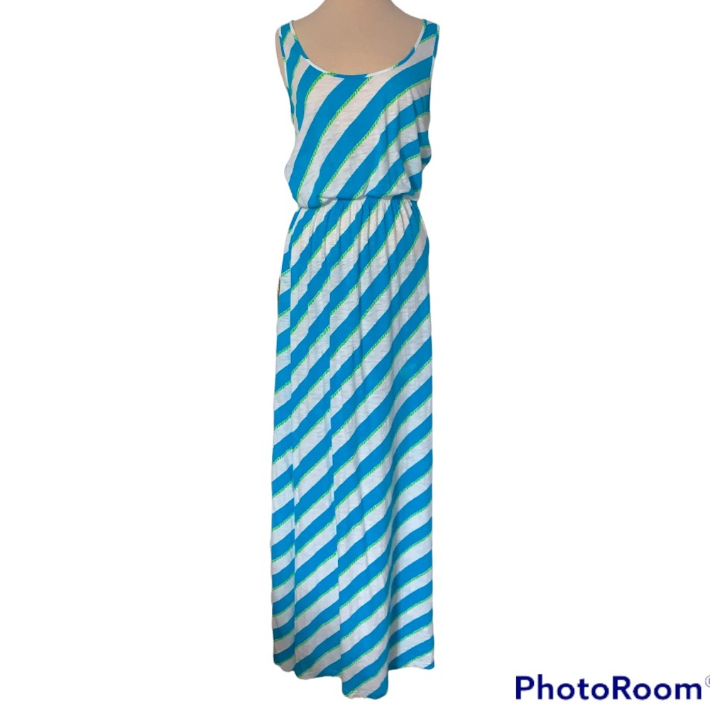 Lilly Pulitzer Diagonal Stripe Maxi Dress